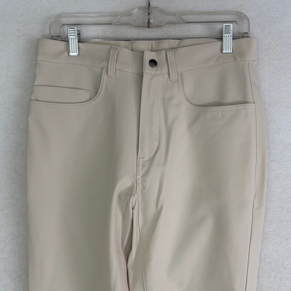 State & Liberty Athletic Fit Pants Mens 31 Beige 4-Way Stretch Chino - Picture 2 of 9